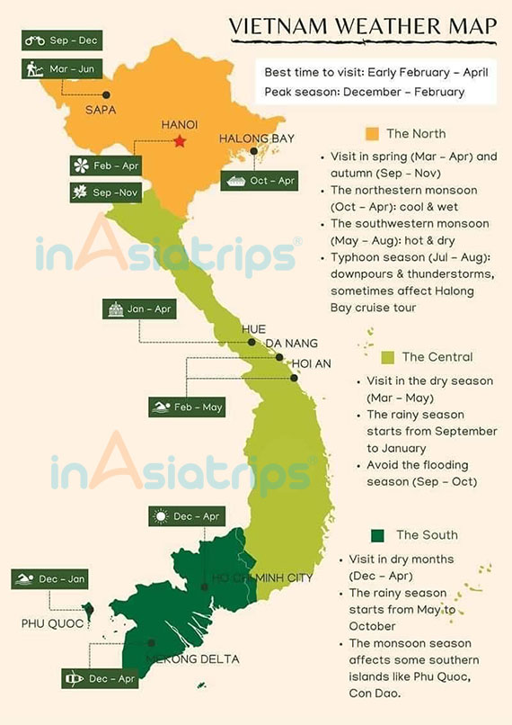 When is best time to visit Vietnam? Southeast Asia tours, Vietnam